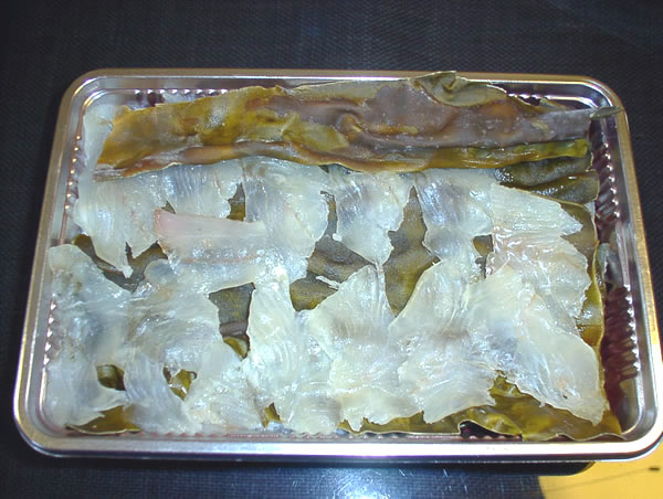 ヒラメ昆布シメ