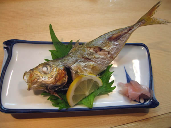 アジ塩焼き